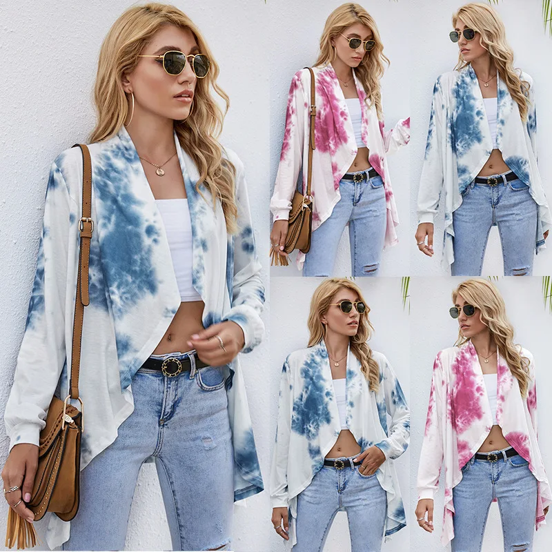 Ladies Casual Tops Hot Selling Cardigan Jackets Loose Ladies Tops Tie Dye Printed Ladies Cardigans Fashion Women's Jackets
Ladies Casual Tops Hot Selling Cardigan Jackets Loose Ladies Tops Tie Dye Printed Ladies Cardigans Fashion Women's Jackets