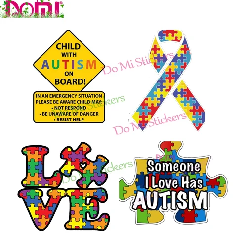 DOMI Child with Autism Alert Responders and Autism Awareness Love Puzzle Piece Car Laptop Helmet Trunk Wall Decal Sticker
DOMI Child with Autism Alert Responders and Autism Awareness Love Puzzle Piece Car Laptop Helmet Trunk Wall Decal Sticker