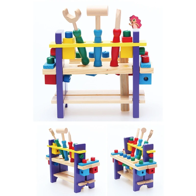Wooden Tool Box Toddler Workbench Set Pretend Carpenters Playset with Toolbox Nut Building Construction Toy
Wooden Tool Box Toddler Workbench Set Pretend Carpenters Playset with Toolbox Nut Building Construction Toy