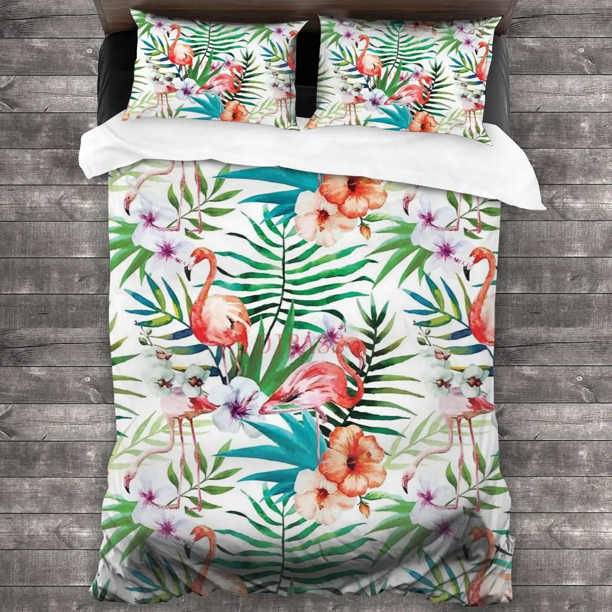 Tropical Colorful Flamingo Pattern Soft Microfiber Comforter Set with 2 Pillowcase, Quilt Cover With Zipper 
Tropical Colorful Flamingo Pattern Soft Microfiber Comforter Set with 2 Pillowcase, Quilt Cover With Zipper
