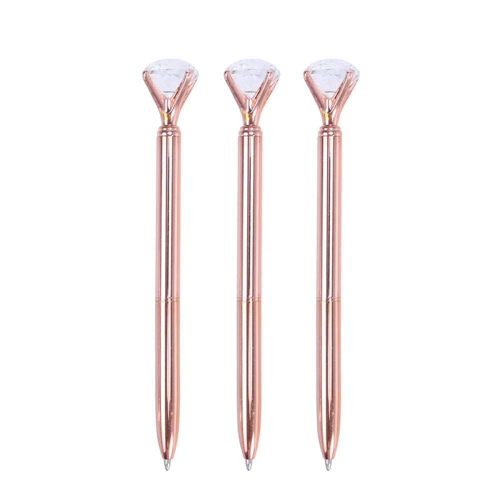 3Pcs Pen with Big Diamond Crystal Metal Ballpoint Pen School Office Supplies (Rose Gold)
3Pcs Pen with Big Diamond Crystal Metal Ballpoint Pen School Office Supplies (Rose Gold)