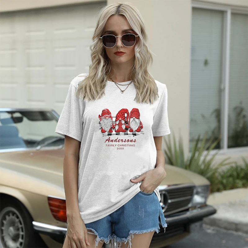 Harajuku Casual T-shirt Fashion Cute Santa Print Pattern Top Short Sleeve Loose Comfortable Breathable Tee
Harajuku Casual T-shirt Fashion Cute Santa Print Pattern Top Short Sleeve Loose Comfortable Breathable Tee