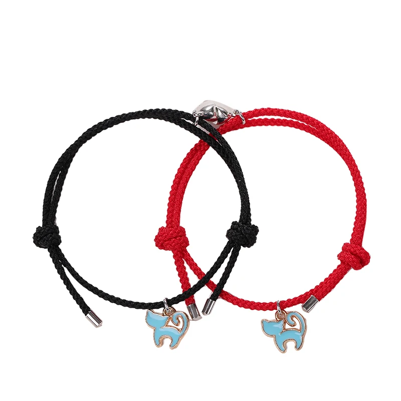 Women Men Bracelets 2Pcs Couple Distance Magnetic Cats Rope Braided Lover Paired Jewelry Friendship Charm Bracelet
Women Men Bracelets 2Pcs Couple Distance Magnetic Cats Rope Braided Lover Paired Jewelry Friendship Charm Bracelet
