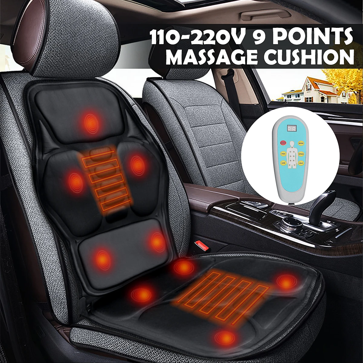 Electric Heated Massage Car Seat Support Home Office Massager Lumbar Cushion Back Neck Relaxation Pain Relief Car Accessories
Electric Heated Massage Car Seat Support Home Office Massager Lumbar Cushion Back Neck Relaxation Pain Relief Car Accessories