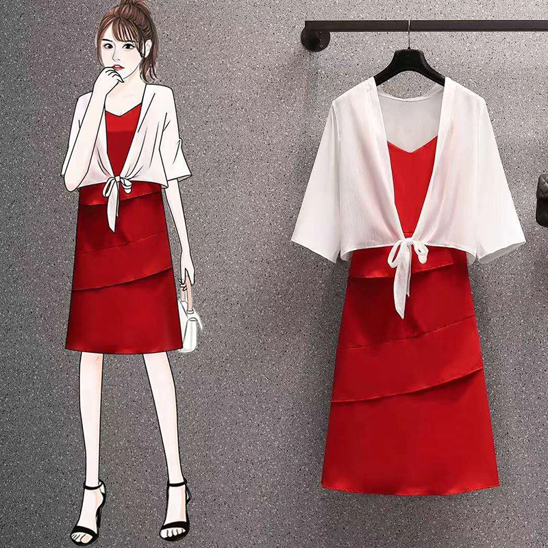 EHQAXIN Summer New Women's Loose White Chiffon Bow Shirt + Korean Fashion Sling Dress Lady Style Two-Piece Suit L-4XL
EHQAXIN Summer New Women's Loose White Chiffon Bow Shirt + Korean Fashion Sling Dress Lady Style Two-Piece Suit L-4XL