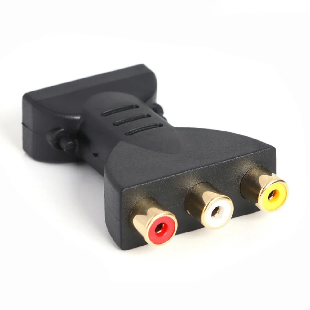 HDMI-совместимый штекер-3 RCA гнездовой композитный AV аудио видео адаптер Поддержка