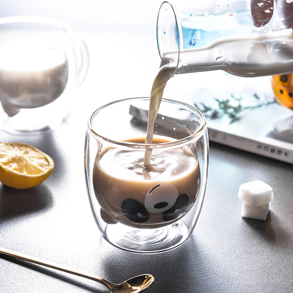 3D 2-Tier Double Wall Glass Cup Coffee Mug Panda Shiba Inu Water Bottle Heat-Resistant Tea Cup Milk Lemon Juice Cup Drinkware 
3D 2-Tier Double Wall Glass Cup Coffee Mug Panda Shiba Inu Water Bottle Heat-Resistant Tea Cup Milk Lemon Juice Cup Drinkware