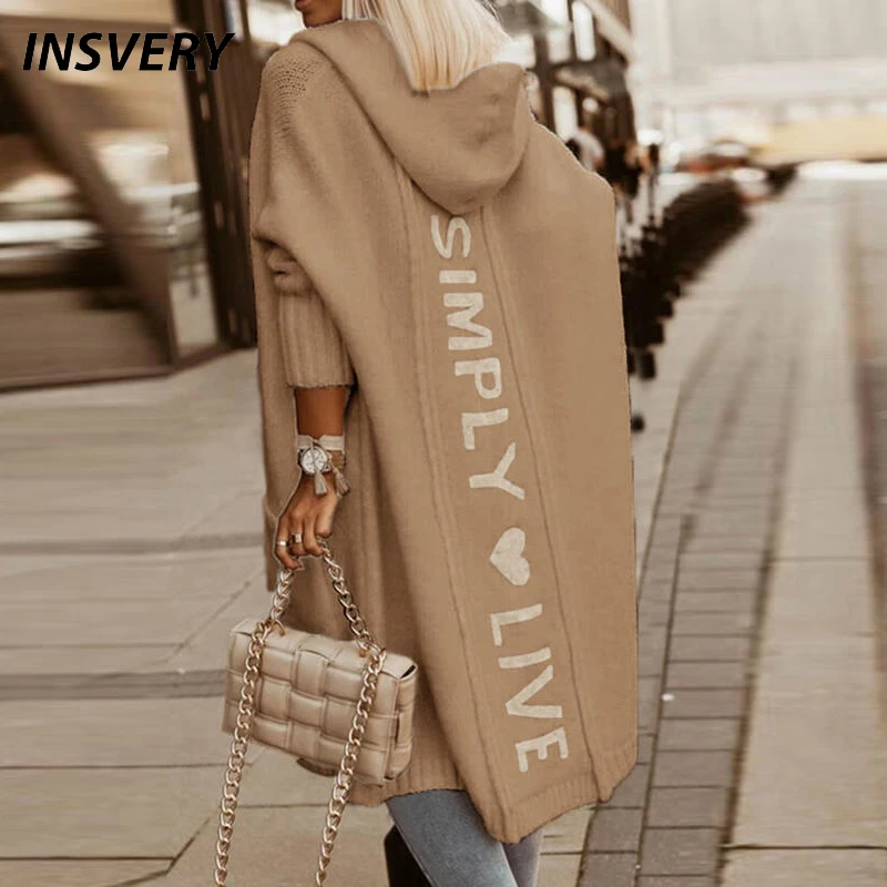 2021 Knitted Cardigan Women Letter Print Hooded Coat Women Casual Long Jacket Autumn Winter Fashion Coats For Women Sweaters
2021 Knitted Cardigan Women Letter Print Hooded Coat Women Casual Long Jacket Autumn Winter Fashion Coats For Women Sweaters