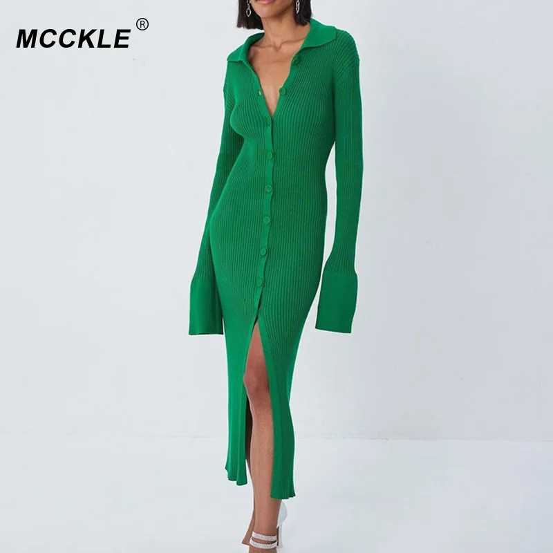 Sexy Bodycon Midi Knitted Dress Women Fashion Long Sleeve Button V Neck Sweater Dresses Female Autumn Winter 2021 Party Vestidos
Sexy Bodycon Midi Knitted Dress Women Fashion Long Sleeve Button V Neck Sweater Dresses Female Autumn Winter 2021 Party Vestidos