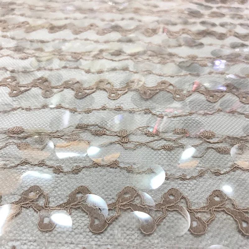 Lace153 Stripe 18mm Beaded Sequin Fabric Embroidery Mesh Lace Fabric Women's Dress Evening Dress Headscarf Bag Sequined Fabrics
Lace153 Stripe 18mm Beaded Sequin Fabric Embroidery Mesh Lace Fabric Women's Dress Evening Dress Headscarf Bag Sequined Fabrics