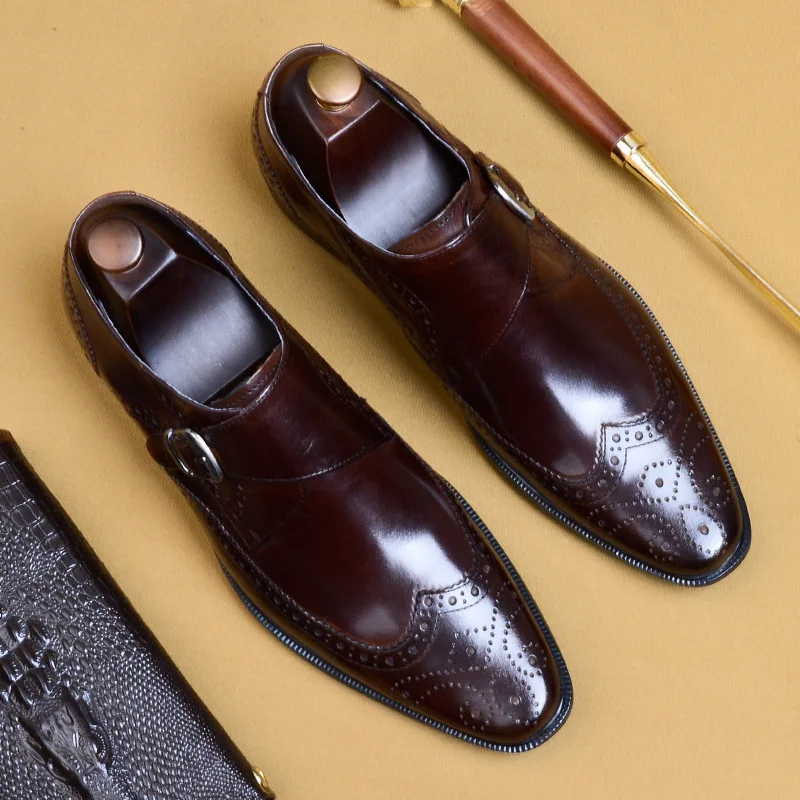 Handmade Office Business Wedding Suit Dress Shoes Luxury Slip On Buckle Formal Shoes Genuine OXfords Leather Shoes Men
Handmade Office Business Wedding Suit Dress Shoes Luxury Slip On Buckle Formal Shoes Genuine OXfords Leather Shoes Men