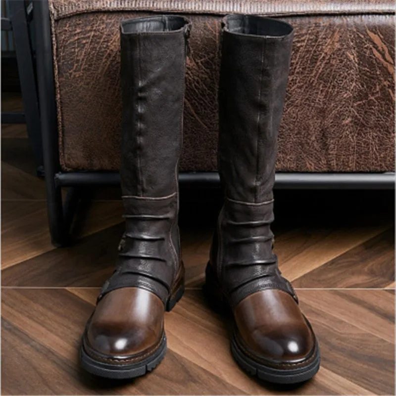 Over Knee High Boots Mens Black Military Boots Leather Men Shoes Long Waterproof Snowboots Motocycle Boots Punk
Over Knee High Boots Mens Black Military Boots Leather Men Shoes Long Waterproof Snowboots Motocycle Boots Punk