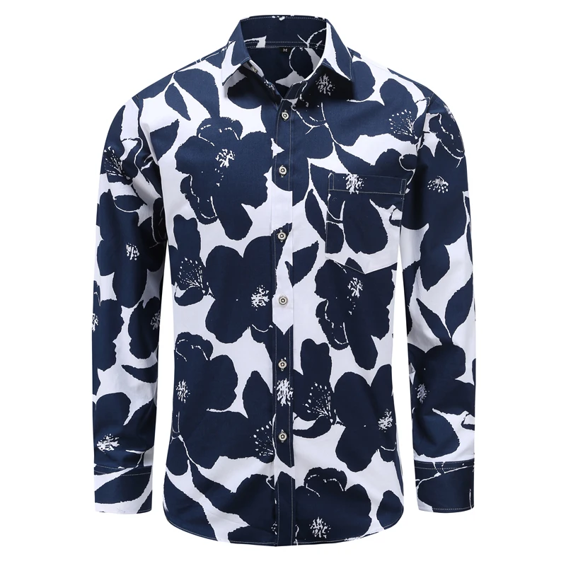 Fashion Spring Autumn Casual Men Shirt Slim Fit Flower Print Cotton Shirt Long-sleeved Shirts Male Floral Social Masculina S-3XL
Fashion Spring Autumn Casual Men Shirt Slim Fit Flower Print Cotton Shirt Long-sleeved Shirts Male Floral Social Masculina S-3XL