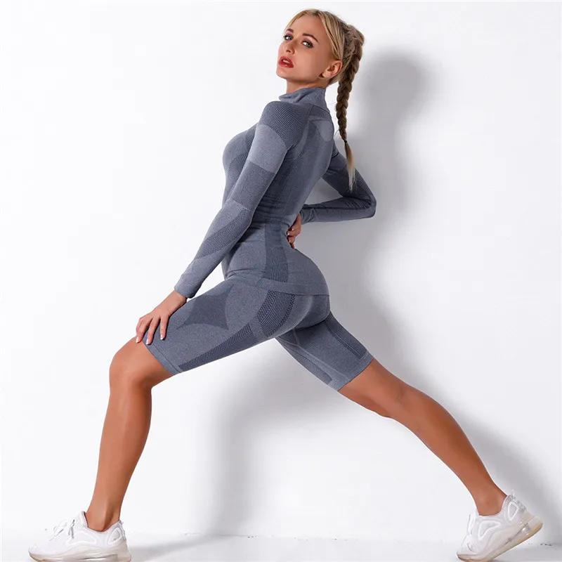 Kaminsky Female Seamless Workout Set Sport Short And Top Set Fitness Outfits For Women Tracksuit Athletic Clothes Gym Sets 2 Pcs 
Kaminsky Female Seamless Workout Set Sport Short And Top Set Fitness Outfits For Women Tracksuit Athletic Clothes Gym Sets 2 Pcs