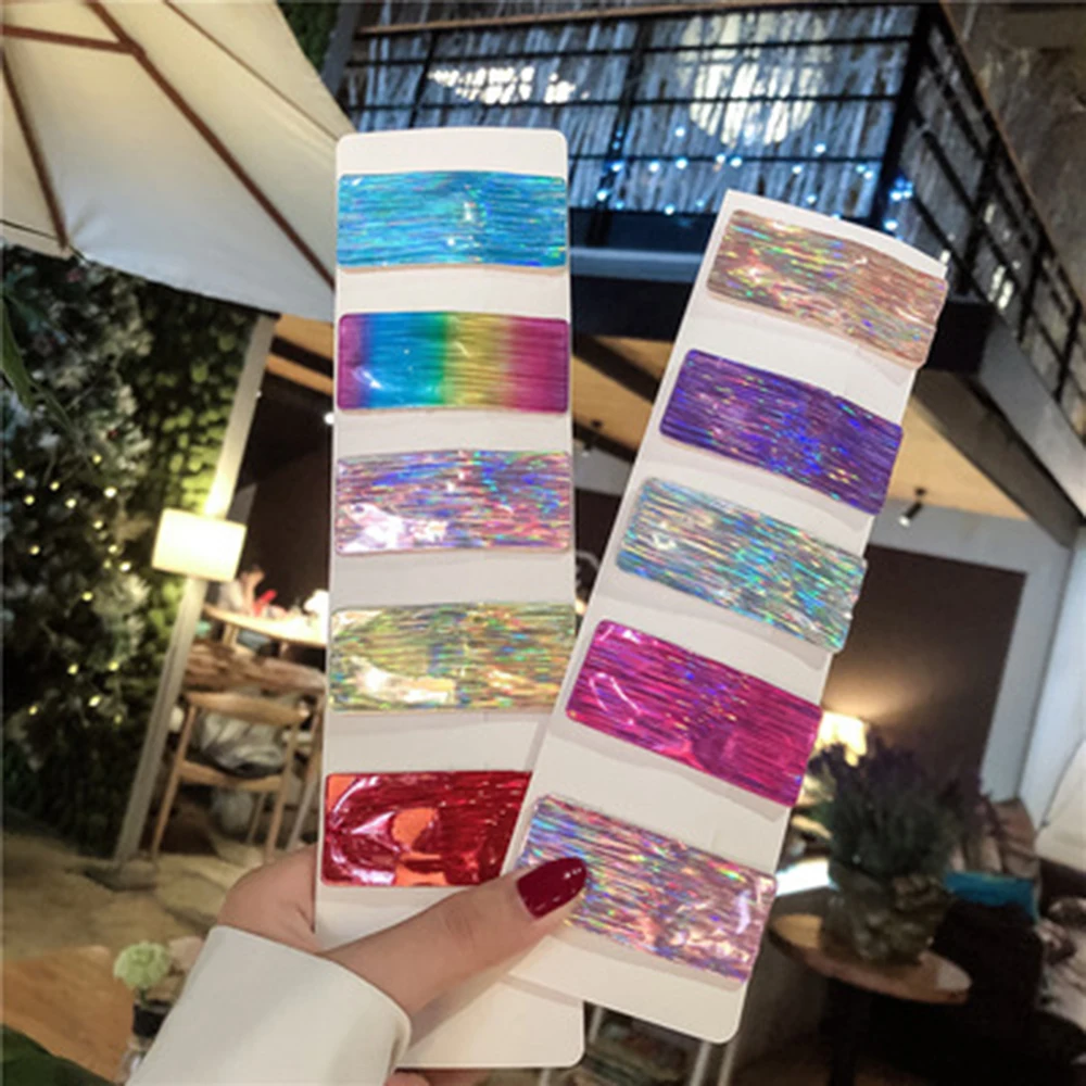 1pc New Korean Rainbow Colorful Laser Hair Clip Stripes Sequins Bb Clip Women Girls Hairpin Fashion Hair Accessories 2020
1pc New Korean Rainbow Colorful Laser Hair Clip Stripes Sequins Bb Clip Women Girls Hairpin Fashion Hair Accessories 2020