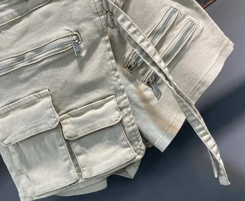 2021 Spring summer Korean irregular multi-pocket Denim shorts Women fahsion Workwear Jeans shorts female short mujer p2256
2021 Spring summer Korean irregular multi-pocket Denim shorts Women fahsion Workwear Jeans shorts female short mujer p2256