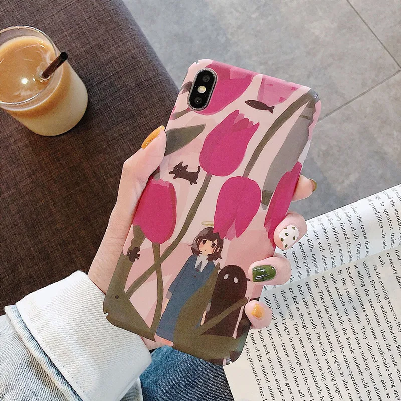 Japanese Retro Anime girl Black cat tulip Phone case for coque iPhone 7 7 Plus 8 6s Plus xs max case for iPhone cover X XR case
Japanese Retro Anime girl Black cat tulip Phone case for coque iPhone 7 7 Plus 8 6s Plus xs max case for iPhone cover X XR case