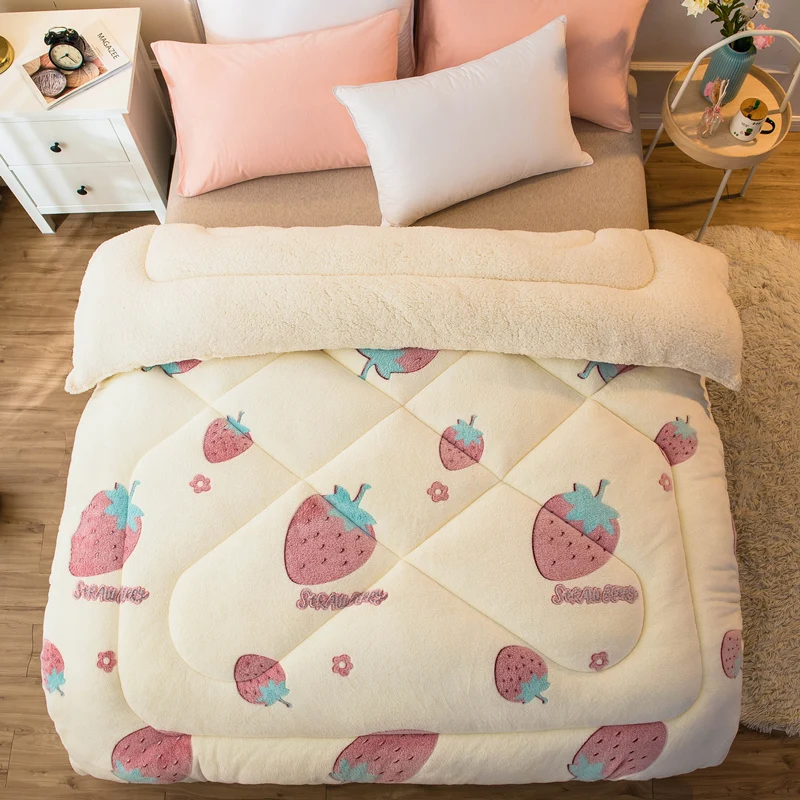 Cute Style Winter Blanket Double-sided Velvet Quilt Thicken Warm Autumn Plush Comforter 5 Kg Weight Super Warm Lamb Quilt
Cute Style Winter Blanket Double-sided Velvet Quilt Thicken Warm Autumn Plush Comforter 5 Kg Weight Super Warm Lamb Quilt