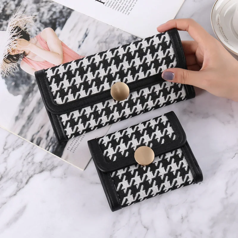 Clutch Bags Wallets for Women Luxury Wallet Ladies Canvas Clutch Purse WoMen's Fashion Houndstooth Fold Made Woman
Clutch Bags Wallets for Women Luxury Wallet Ladies Canvas Clutch Purse WoMen's Fashion Houndstooth Fold Made Woman
