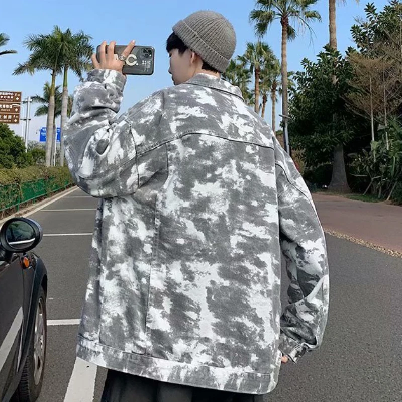 Spring Autumn Jackets Men Tie Dye Loose All-match Outerwear Korean Style Vintage Couple Coats Teens Streetwear Fashion Casual 
Spring Autumn Jackets Men Tie Dye Loose All-match Outerwear Korean Style Vintage Couple Coats Teens Streetwear Fashion Casual