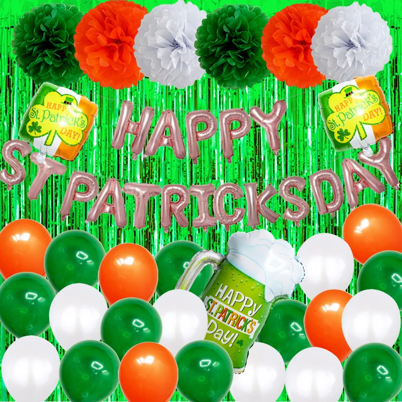 Irish Festival Rain Silk 16inch Letter St Patrick's Day Balloon Suit Green Beer Festival Party Decor Balloon Supplies
Irish Festival Rain Silk 16inch Letter St Patrick's Day Balloon Suit Green Beer Festival Party Decor Balloon Supplies