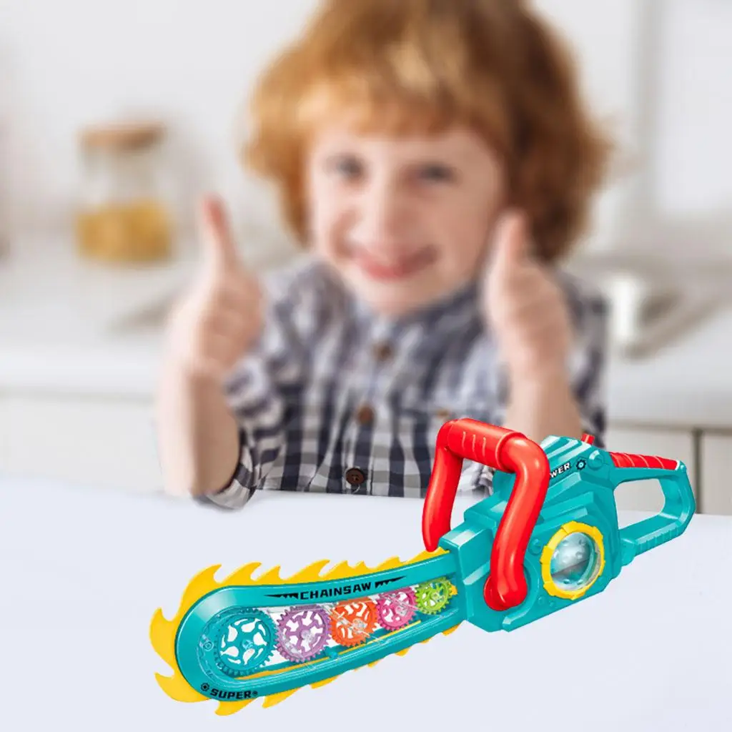 Realistic Turning Gear Chainsaw with Light & Music Develop Imaginatin for Children Kids Pretend Play Play Tool Power Tool Toy
Realistic Turning Gear Chainsaw with Light & Music Develop Imaginatin for Children Kids Pretend Play Play Tool Power Tool Toy