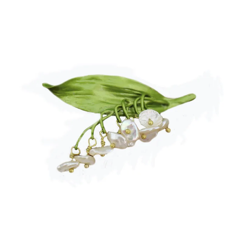 Vintage Brooch Lily Valley Natural Simulation Pearl Business Gift Ladies Luxury Green Paint Elegant Flower Women Jewelry Brooch
Vintage Brooch Lily Valley Natural Simulation Pearl Business Gift Ladies Luxury Green Paint Elegant Flower Women Jewelry Brooch