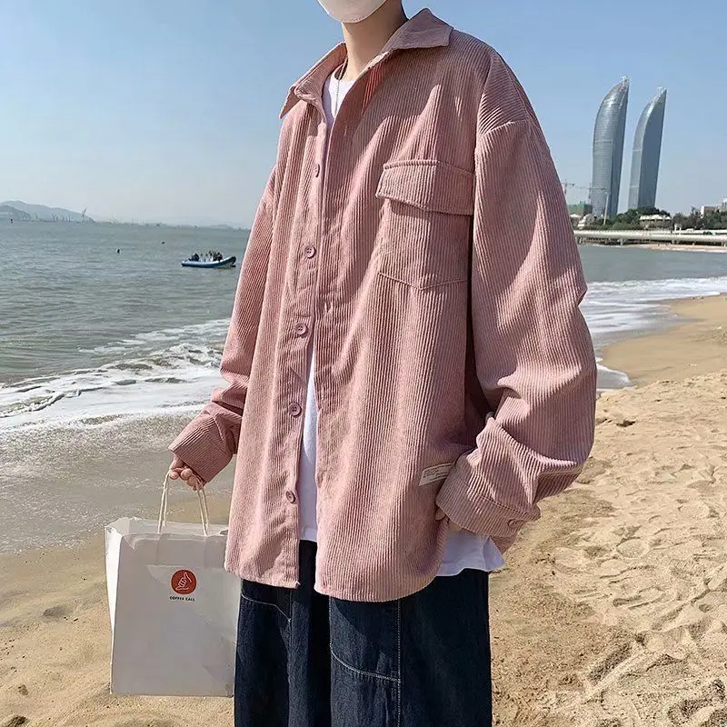Spring Autumn Corduroy Shirt Men's Korean Fashion Loose Casual Shirt Men's Streetwear Retro Long-sleeved Shirt Men's Jacket
Spring Autumn Corduroy Shirt Men's Korean Fashion Loose Casual Shirt Men's Streetwear Retro Long-sleeved Shirt Men's Jacket