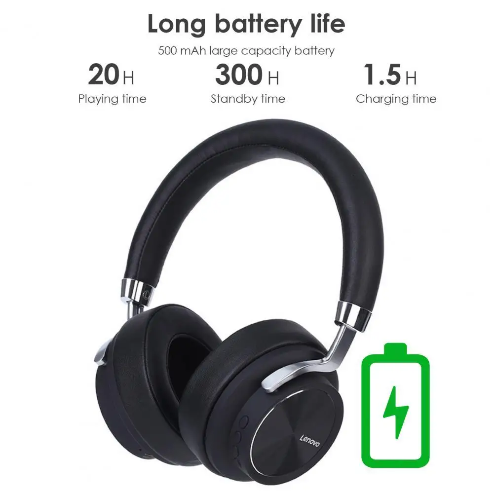 Lenovo HD800 Wireless Headphone Ergonomic 40mm Speaker ABS Bluetooth-compatible 5.0 Long Standby Time Earbud for Gamer
Lenovo HD800 Wireless Headphone Ergonomic 40mm Speaker ABS Bluetooth-compatible 5.0 Long Standby Time Earbud for Gamer