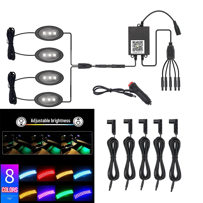 RGB Optical Fiber Multiple Mode App Sound Control Auto Interior Decorative Ambient Neon Lamp 12V Backlight Car Atmosphere Light
RGB Optical Fiber Multiple Mode App Sound Control Auto Interior Decorative Ambient Neon Lamp 12V Backlight Car Atmosphere Light