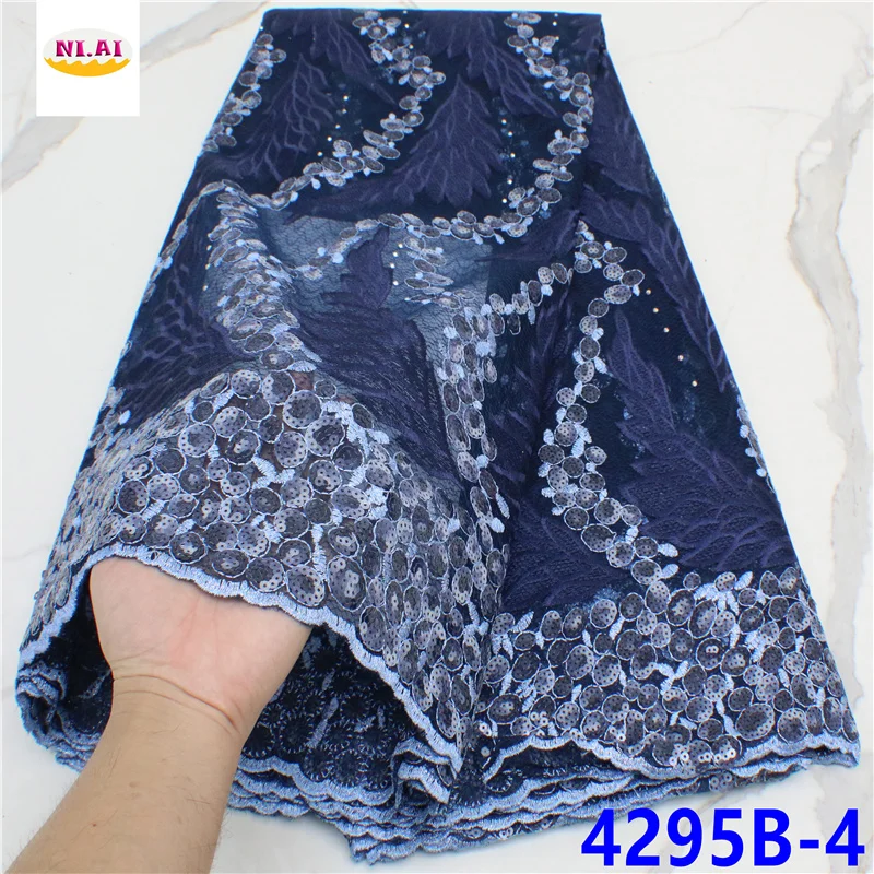 Hot Sale Sequined Lace Fabric 5 Yards 2021 Fashion High Quality Nigeria French Velvet Lace Fabric For Sewing Dresses NA4295B-2
Hot Sale Sequined Lace Fabric 5 Yards 2021 Fashion High Quality Nigeria French Velvet Lace Fabric For Sewing Dresses NA4295B-2