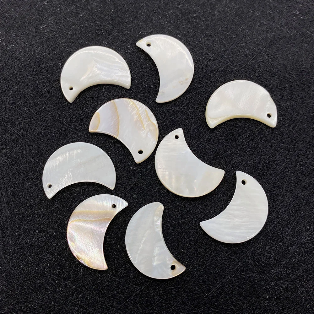 10pcs White Moon Shape Natural Freshwater Shell Pendant Charms for Jewelry Making Bulk DIY Necklace Earring Accessory Wholesale
10pcs White Moon Shape Natural Freshwater Shell Pendant Charms for Jewelry Making Bulk DIY Necklace Earring Accessory Wholesale