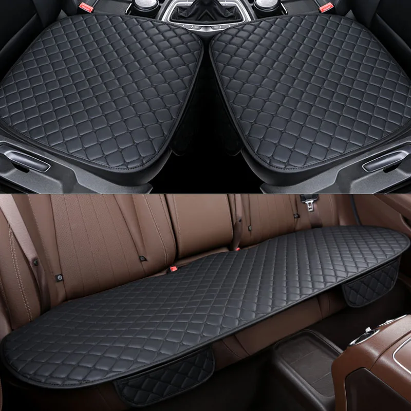 

PU Leather Universal Car Seat Cover Artificial Suede Diamond Pattern FIt for Most Cars High-end Luxury Car Interiors Accessories