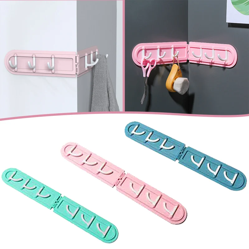 Self Adhesive Corner Hooks Wall Mount Punch Free Hangers with 6 Hooks for Home Bathroom Kitchen BJStore
Self Adhesive Corner Hooks Wall Mount Punch Free Hangers with 6 Hooks for Home Bathroom Kitchen BJStore