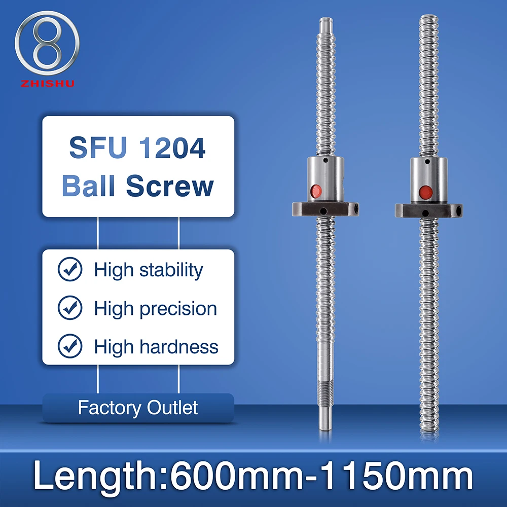 Left Thread & Right Thread SFU1204 SFUL1204 Ball Screw 600 - 1150 MM Machined SFU 1204 Cold Rolling Ballscrew C7 With Screw Nut
Left Thread & Right Thread SFU1204 SFUL1204 Ball Screw 600 - 1150 MM Machined SFU 1204 Cold Rolling Ballscrew C7 With Screw Nut