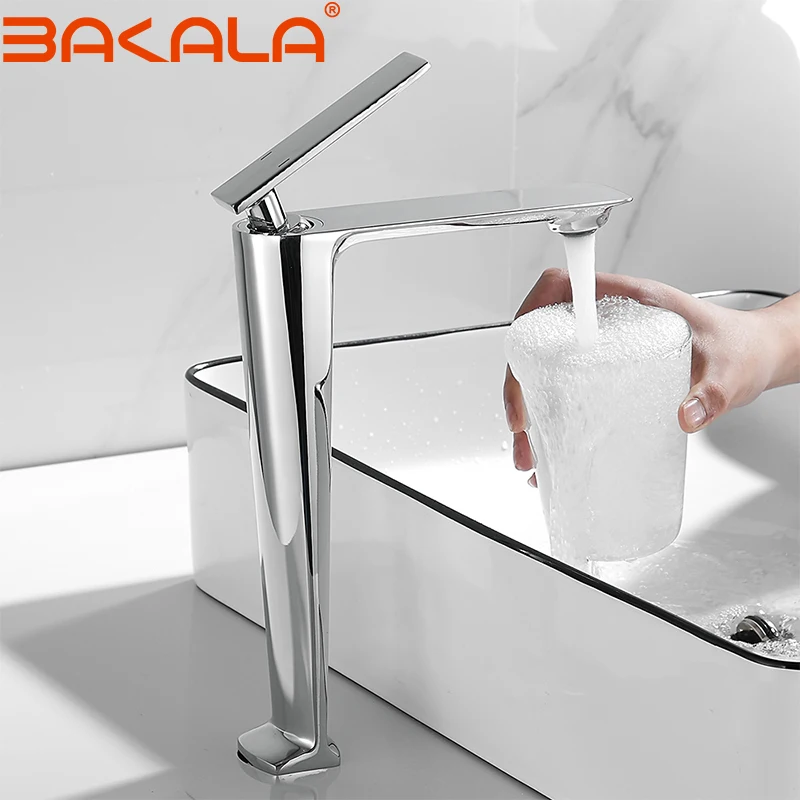 NEW BAKALA White/Chrome TALL Bathroom Basin sink Faucet Cold and Hot Water Mixer Single Handle Bathroom Tap
NEW BAKALA White/Chrome TALL Bathroom Basin sink Faucet Cold and Hot Water Mixer Single Handle Bathroom Tap