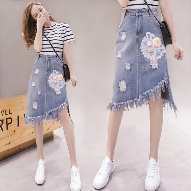 summer women skirts denim fabric mid-long A line high waist embroidered skirts students skirts ladies summer dress
summer women skirts denim fabric mid-long A line high waist embroidered skirts students skirts ladies summer dress