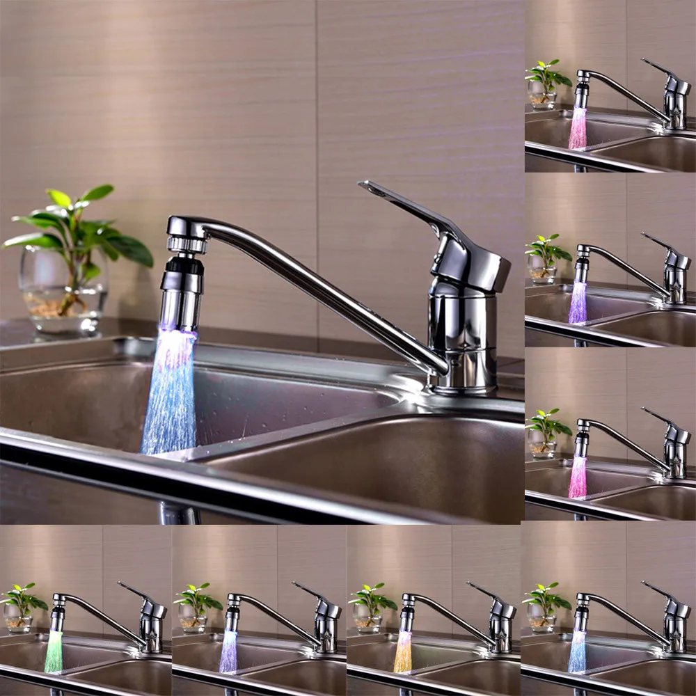 360 Rotate Water Adjusting Kitchen Sink 7Color Change Water Glow Water Stream Shower LED Faucet Taps Light Water Sprayer Nozzle
360 Rotate Water Adjusting Kitchen Sink 7Color Change Water Glow Water Stream Shower LED Faucet Taps Light Water Sprayer Nozzle