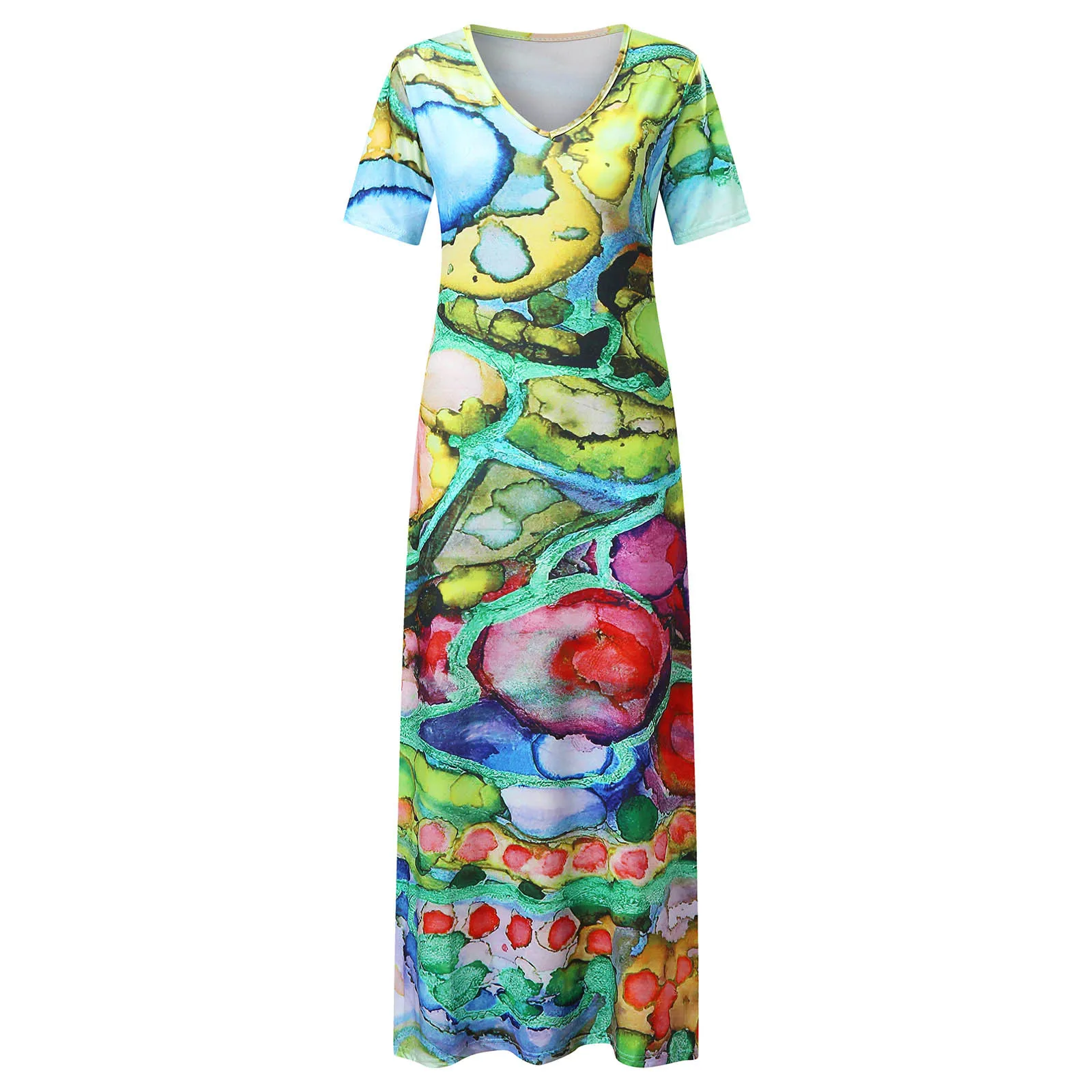 40# Holiday Bohemian Long Dress Women Floral Printed Straight Dress V Neck Short Sleeve Causal Long Dresses For Women 2021 Robe
40# Holiday Bohemian Long Dress Women Floral Printed Straight Dress V Neck Short Sleeve Causal Long Dresses For Women 2021 Robe