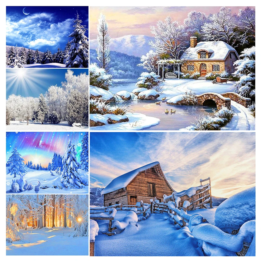 5D DIY Diamond Painting Landscape Winter Full Square/round Diamond Embroidery Kit Mosaic Rhinestone Decoration Gift Cross Stitch
5D DIY Diamond Painting Landscape Winter Full Square/round Diamond Embroidery Kit Mosaic Rhinestone Decoration Gift Cross Stitch