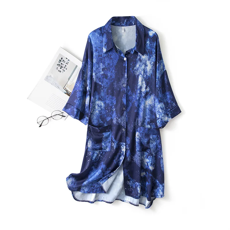 Nightgown Women Print Sleepshirt Intimate Lingerie Short Home Dressing Gown Satin Nightwear Summer New Nightdress Negligee
Nightgown Women Print Sleepshirt Intimate Lingerie Short Home Dressing Gown Satin Nightwear Summer New Nightdress Negligee