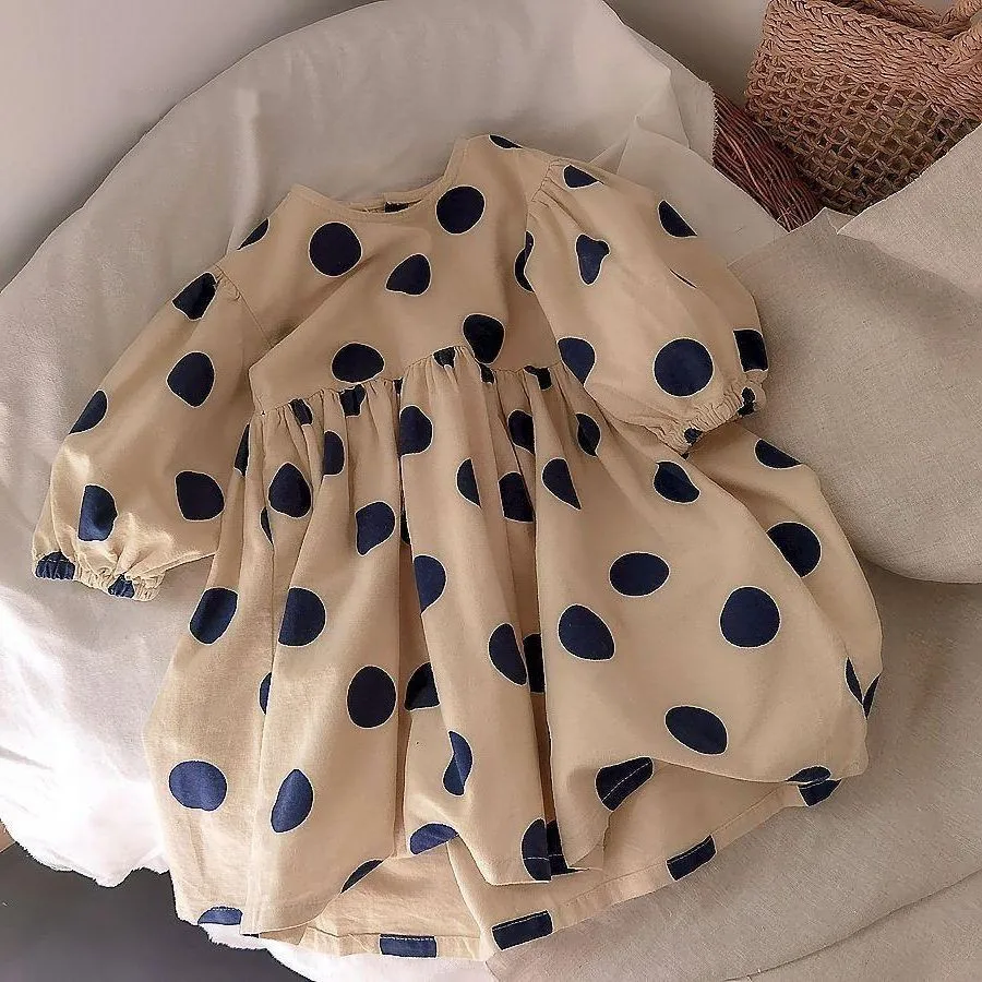 Children's Long-sleeved Polka-dot Dress Girl's Big Polka-dot Dress Baby Girl Casual Dress Spring New Style
Children's Long-sleeved Polka-dot Dress Girl's Big Polka-dot Dress Baby Girl Casual Dress Spring New Style