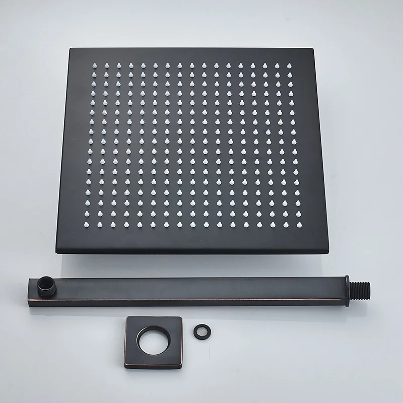 Black Brass 8/10/12 LED Bathroom Shower Faucet Set Cold and Hot Mixer Tap W/ Home Massage Jets Para Bath Ducha 
Black Brass 8/10/12 LED Bathroom Shower Faucet Set Cold and Hot Mixer Tap W/ Home Massage Jets Para Bath Ducha