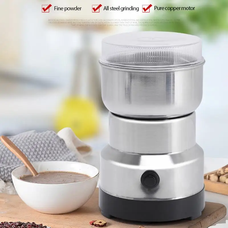 Coarse Grain Mill Stainless steel grinding machine Small coffee powder machine Corn grinder Household grinder
Coarse Grain Mill Stainless steel grinding machine Small coffee powder machine Corn grinder Household grinder