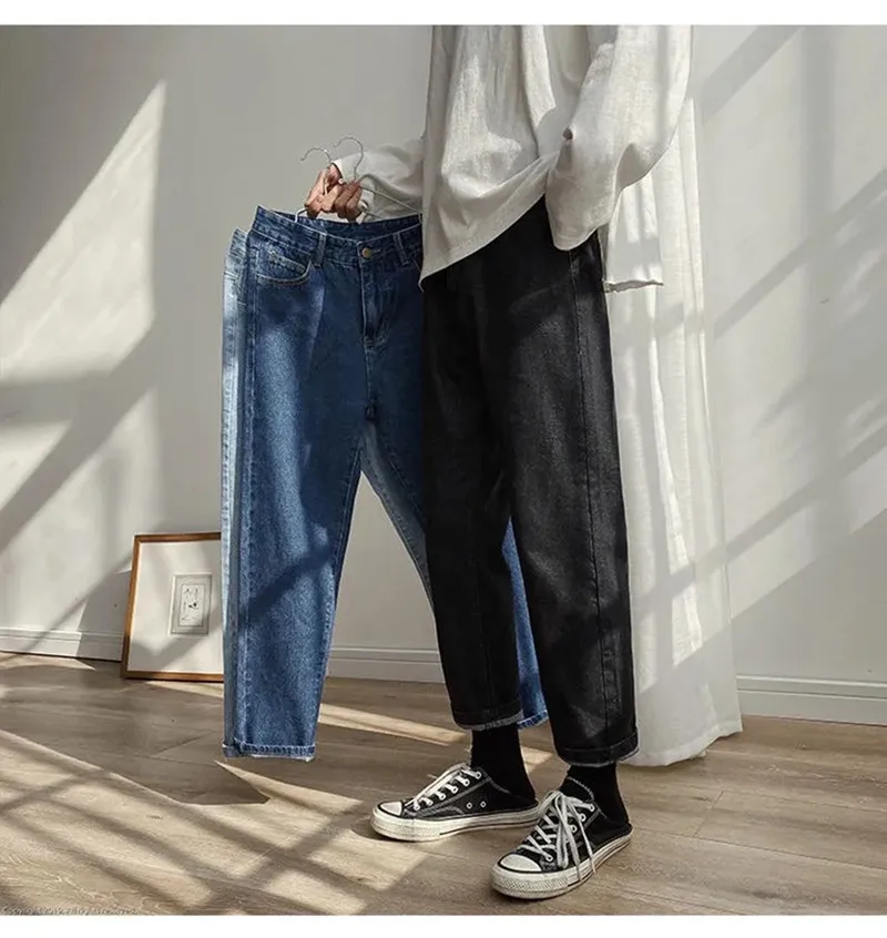 2021 Men Spring Korean Style Jeans Mens Streetwear Blue Denim Pants Male Fashions Skinny Clothes Plus Size
2021 Men Spring Korean Style Jeans Mens Streetwear Blue Denim Pants Male Fashions Skinny Clothes Plus Size
