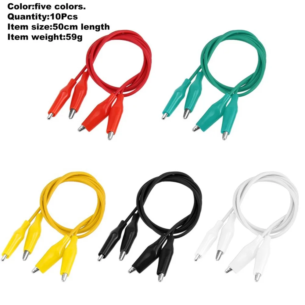 10PCS Small Colorful Crocodile Clamp Test Line 50cm Double Head Maintenance Traverse Crocodile Cable Alligator Jumper Wire
10PCS Small Colorful Crocodile Clamp Test Line 50cm Double Head Maintenance Traverse Crocodile Cable Alligator Jumper Wire