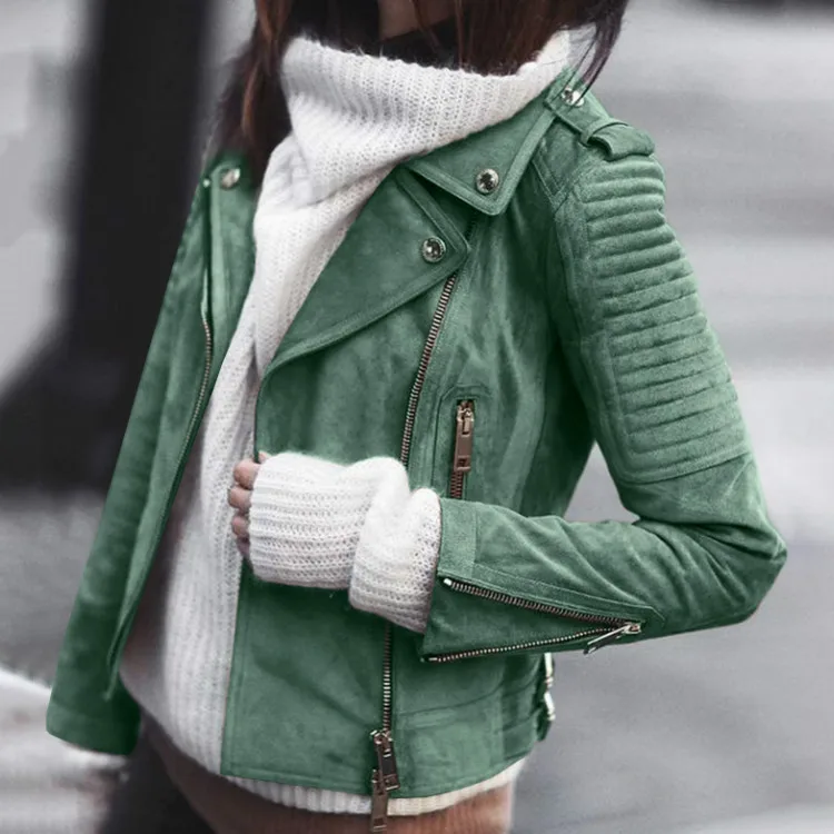 WEPBEL Women Slim Jackets Punk Zipper Full Sleeve Solid Color Pockets Autumn Winter Outwear New Fashion Casual Ladies Jacket
WEPBEL Women Slim Jackets Punk Zipper Full Sleeve Solid Color Pockets Autumn Winter Outwear New Fashion Casual Ladies Jacket