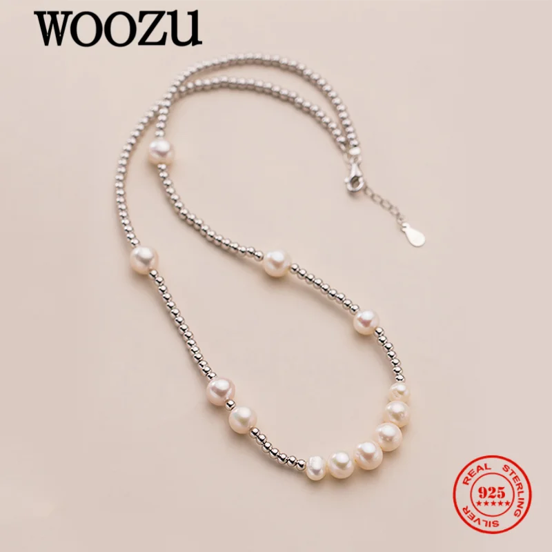 WOOZU Genuine 925 Sterling Silver Korean Sweet Baroque Pearl Bead Clavicle Necklace For Women Wedding Anniversary Jewelry Gift
WOOZU Genuine 925 Sterling Silver Korean Sweet Baroque Pearl Bead Clavicle Necklace For Women Wedding Anniversary Jewelry Gift