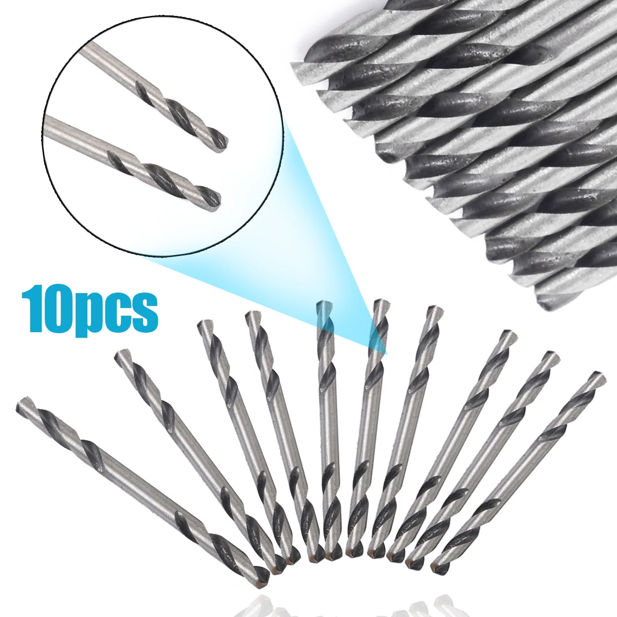 10Pcs 3.2mm HSS Double Ended Drill Bits High Speed Steel Twist Drill Bits Drill Tools For Iron Plastic Power Tools 45mm Length
10Pcs 3.2mm HSS Double Ended Drill Bits High Speed Steel Twist Drill Bits Drill Tools For Iron Plastic Power Tools 45mm Length