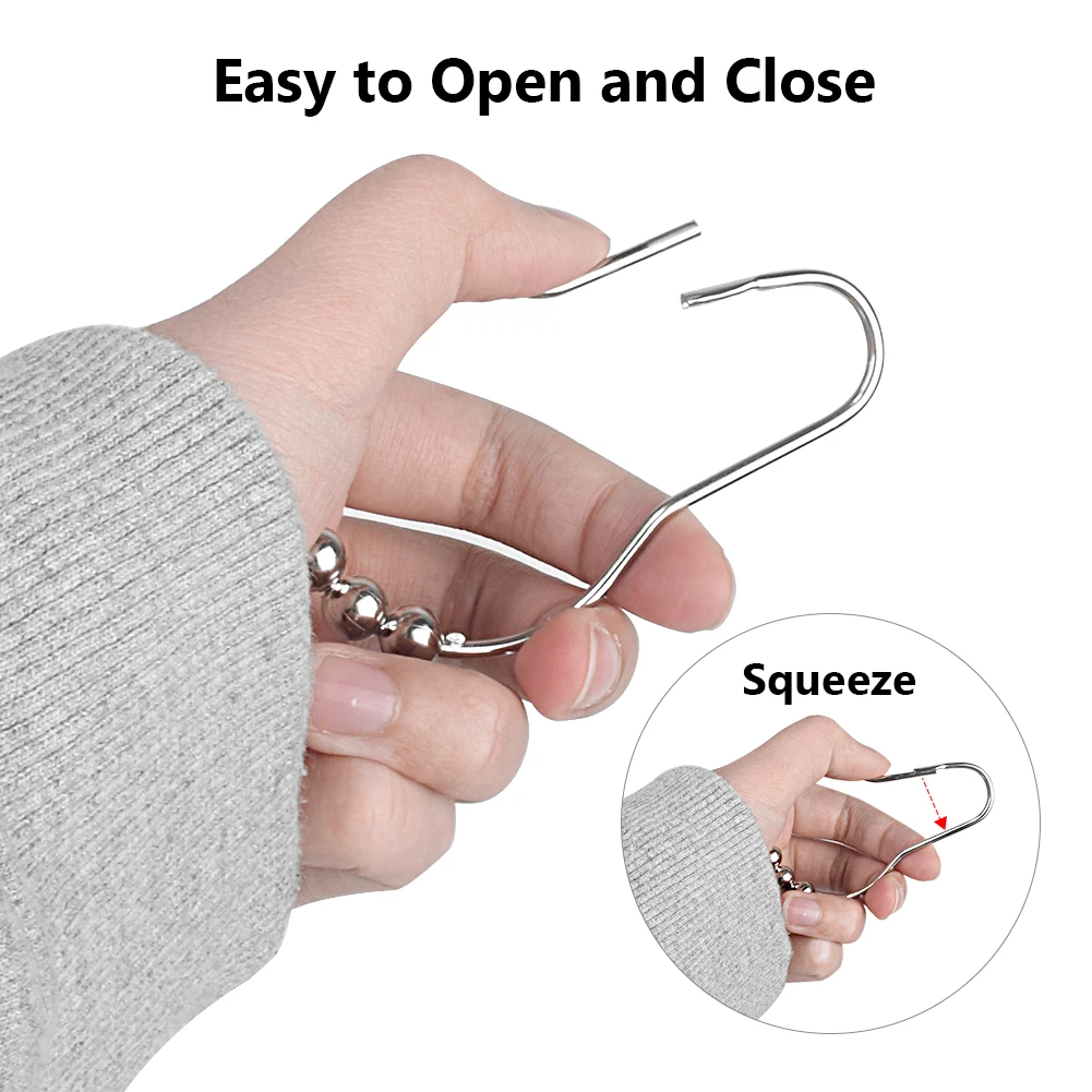 Hot Curtain Poles Shower Rod Hook Hanger Sliver Color stainless steel Ring Bath Drape Loop Clasp Drapery Home Use Clips 12PC/LOT
Hot Curtain Poles Shower Rod Hook Hanger Sliver Color stainless steel Ring Bath Drape Loop Clasp Drapery Home Use Clips 12PC/LOT